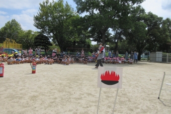 消火器による訓練